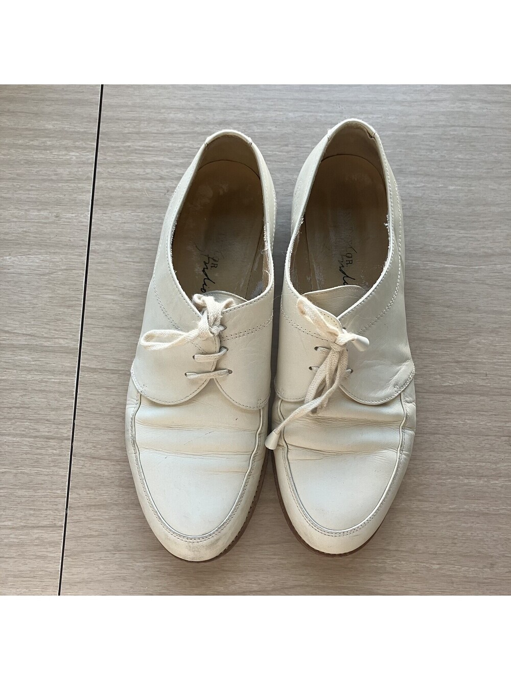 Ann Taylor Studio Cream White Lace Loafers Flats Oxfords Sz 7.5H Corpcore